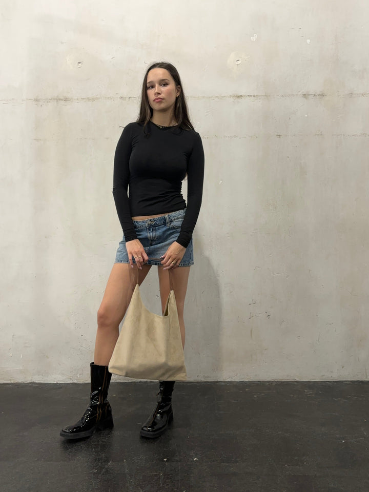 Suede Tote Bag